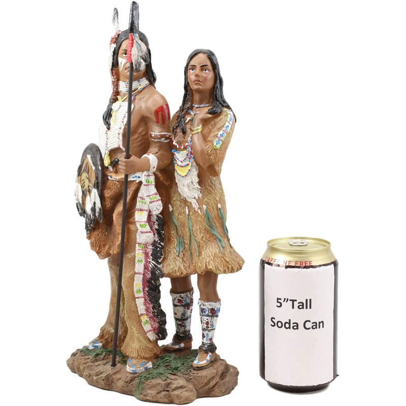 Bungalow Rose Native American Indian Couple Sculpture & Reviews